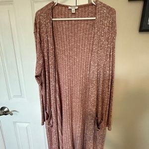 Nine West Dusty Rose lightweight duster Cardigan Size Large